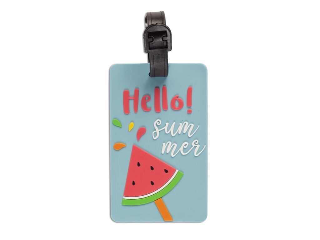 Cestovná menovka na kufor Worldpack Hello Summer - Modrá