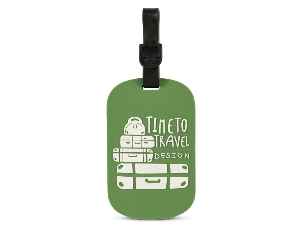 Cestovné menovky na kufor Worldpack Time to Travel - zelené - 2 kusy