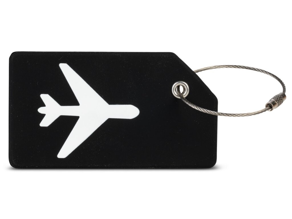 Silikónová menovka na kufor Worldpack - čierna