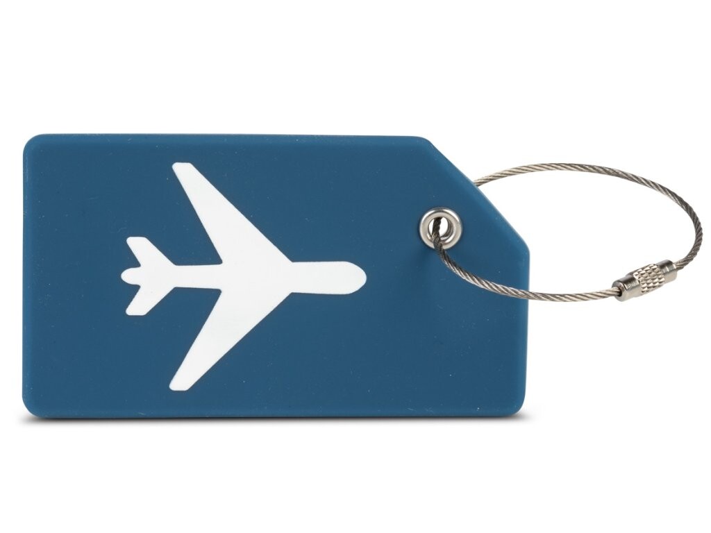 Silikónová menovka na kufor Worldpack - modrá