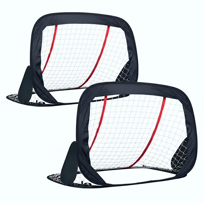 KONDELA Exit futbalová bránka 2 ks čierna