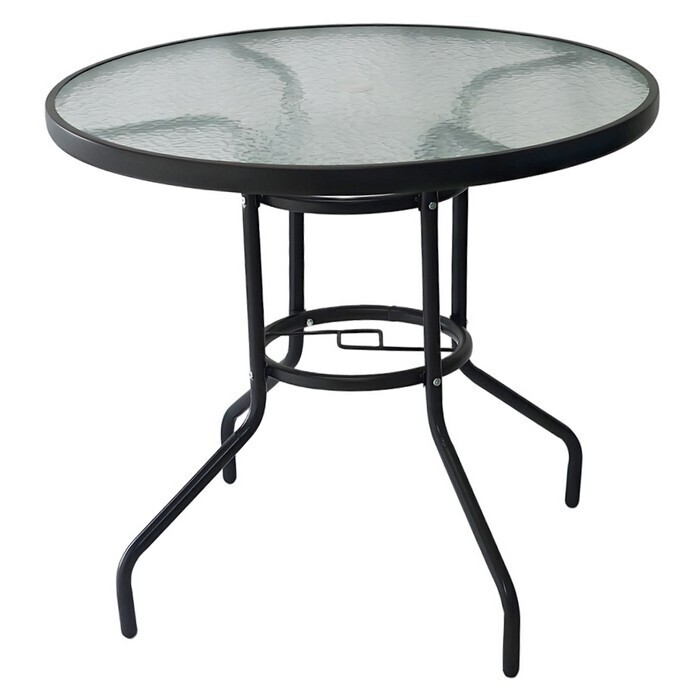 KONDELA Borgen New Typ 2 záhradný stolík čierna