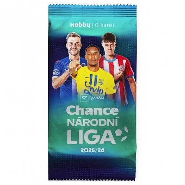 Sportzoo Futbalové karty Chance Národní Liga 2025-2026 Hobby balíček
