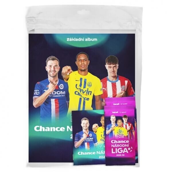 Sportzoo Futbalové karty Chance Národní Liga 2025-2026 Štartovací balíček