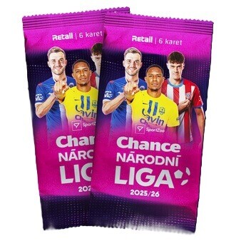 Sportzoo Futbalové karty Chance Národní Liga 2025-2026 Retail balíček