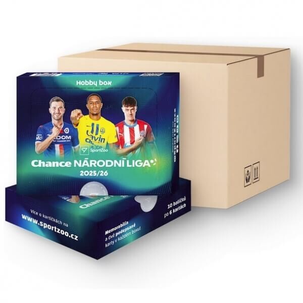 Sportzoo Futbalové karty Chance Národní Liga 2025-2026 Hobby case