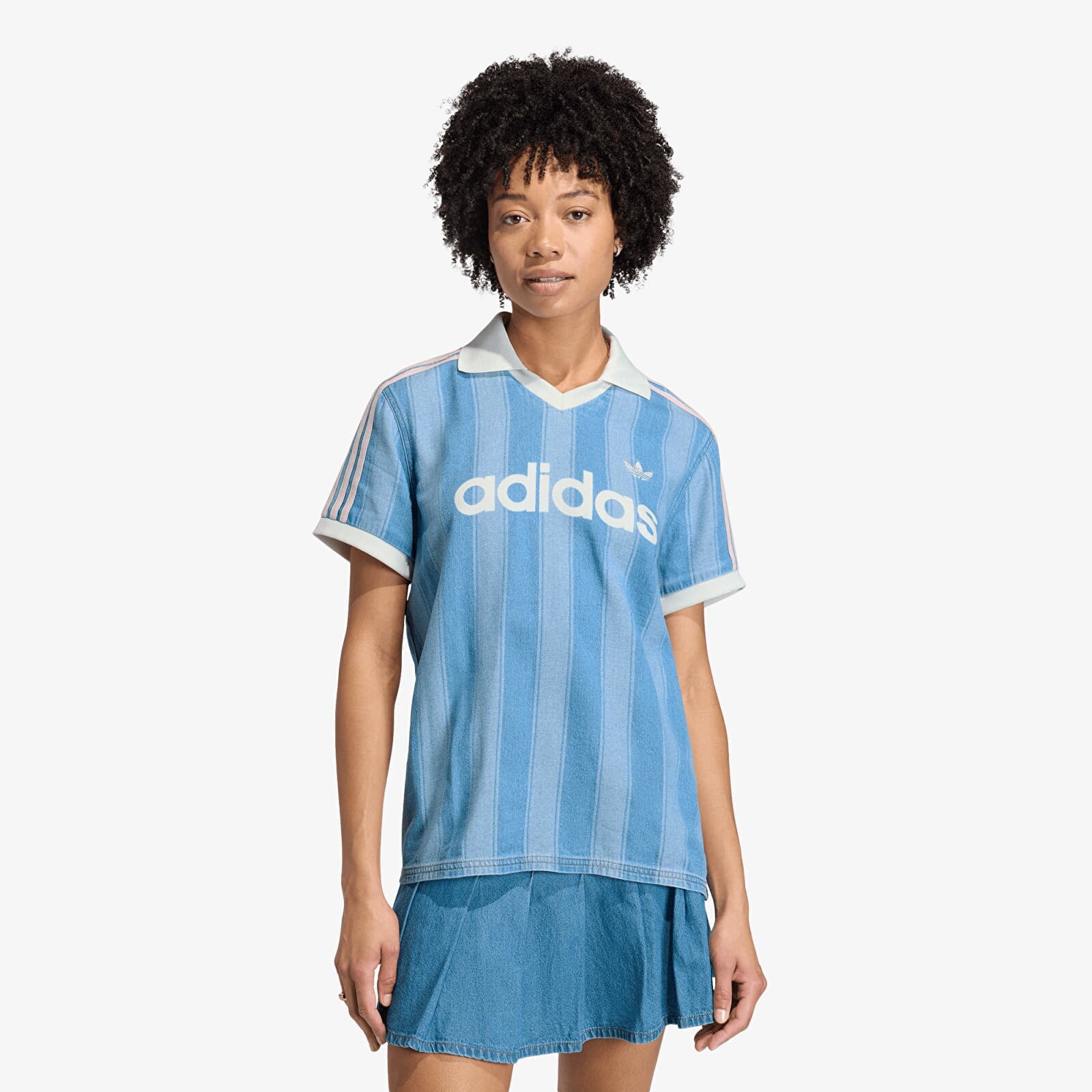Dres adidas Denim Football Jersey Indigo Denim L