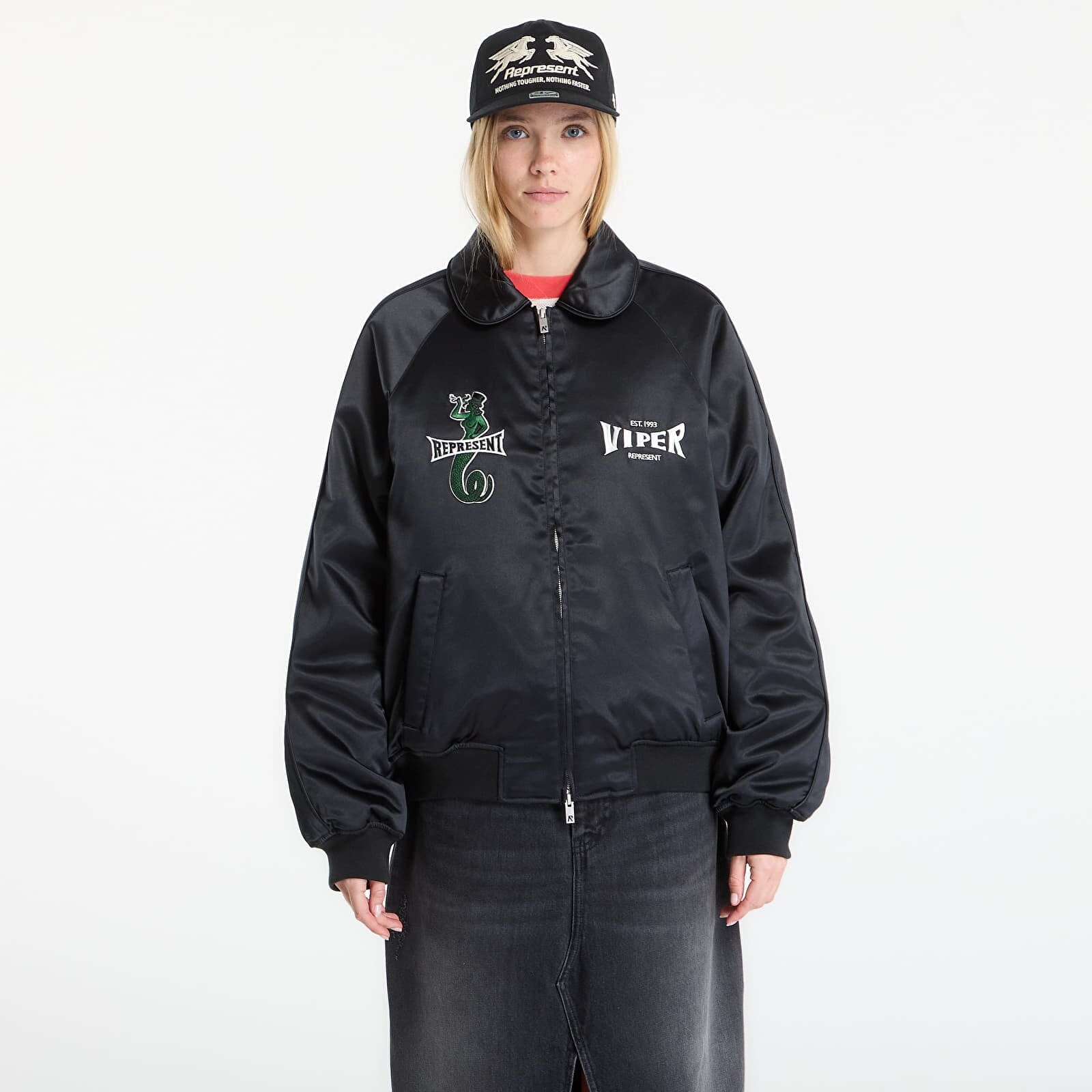 Bunda REPRESENT x The Viper Room Viper Souvenier Jacket UNISEX Jet Black XXL