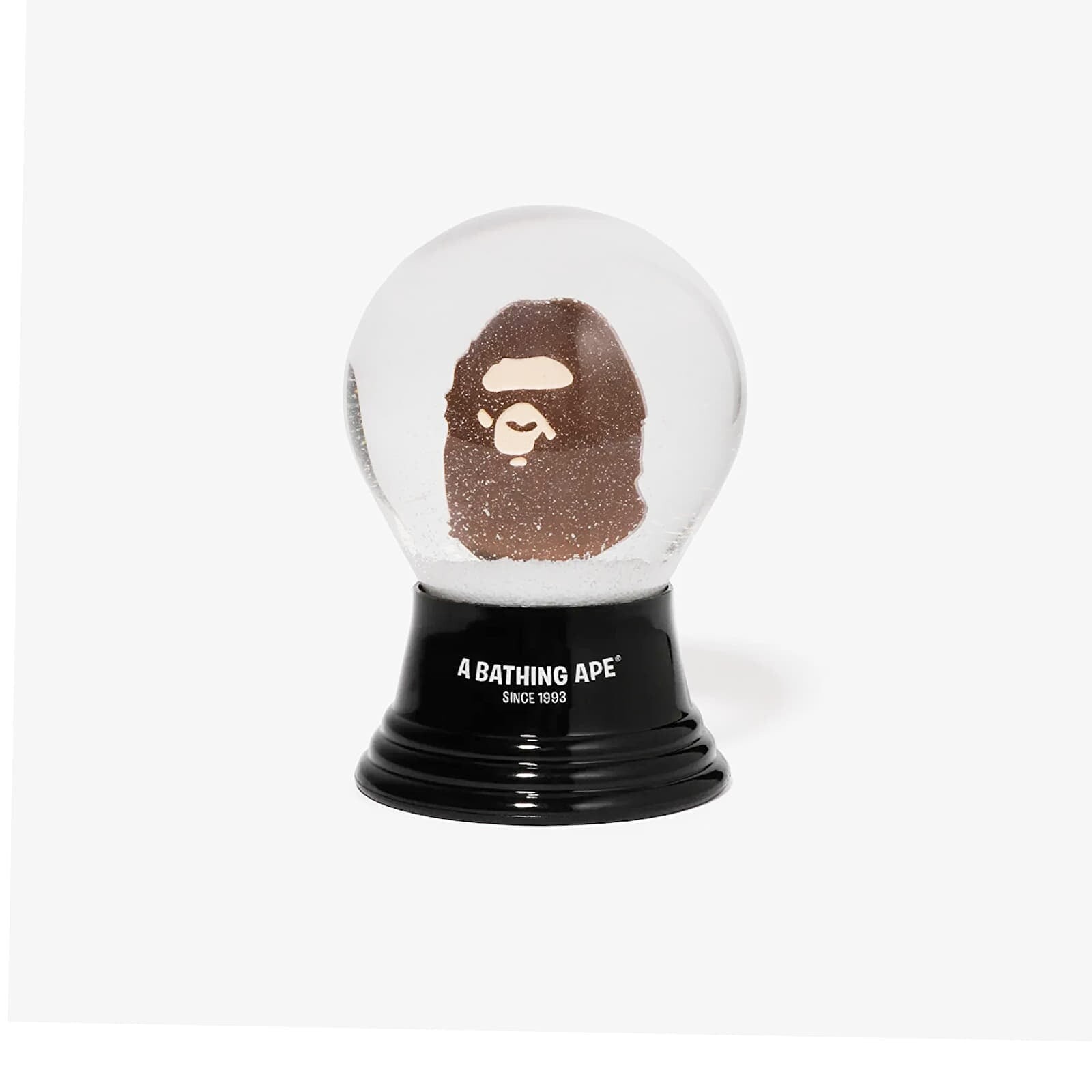 A BATHING APE Ape Head Snow Globe Brown Universal