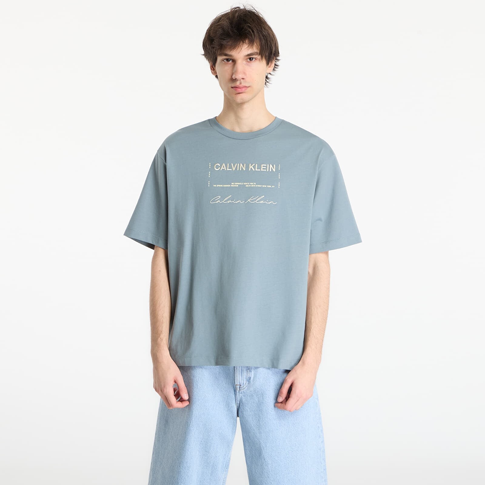 Tričko Calvin Klein Jeans 16S April Graphic Se Tee Gray L
