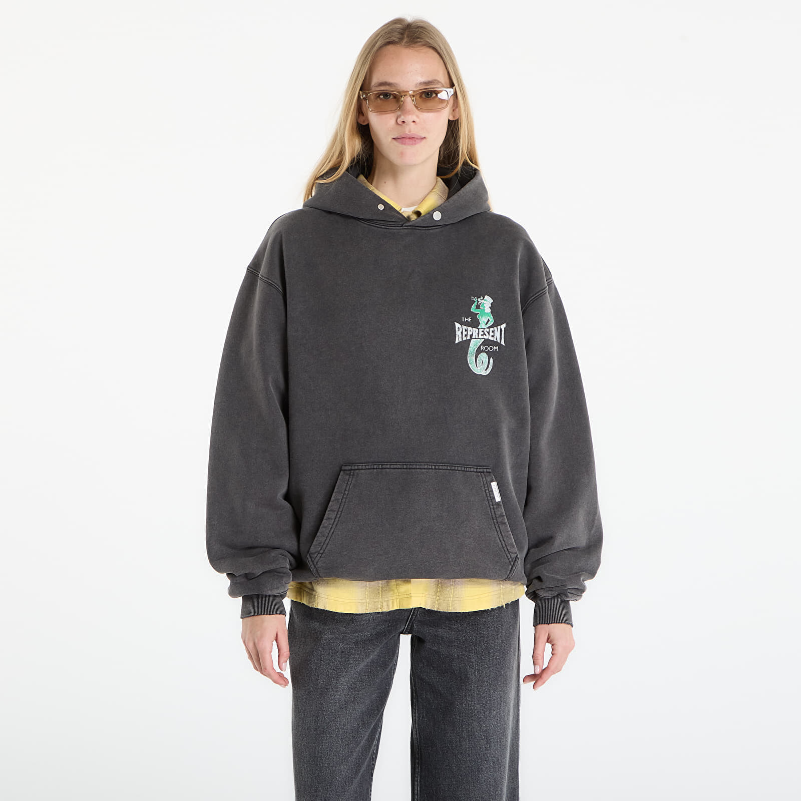 Mikina REPRESENT x The Viper Room Dice Hoodie UNISEX Vintage Grey XL