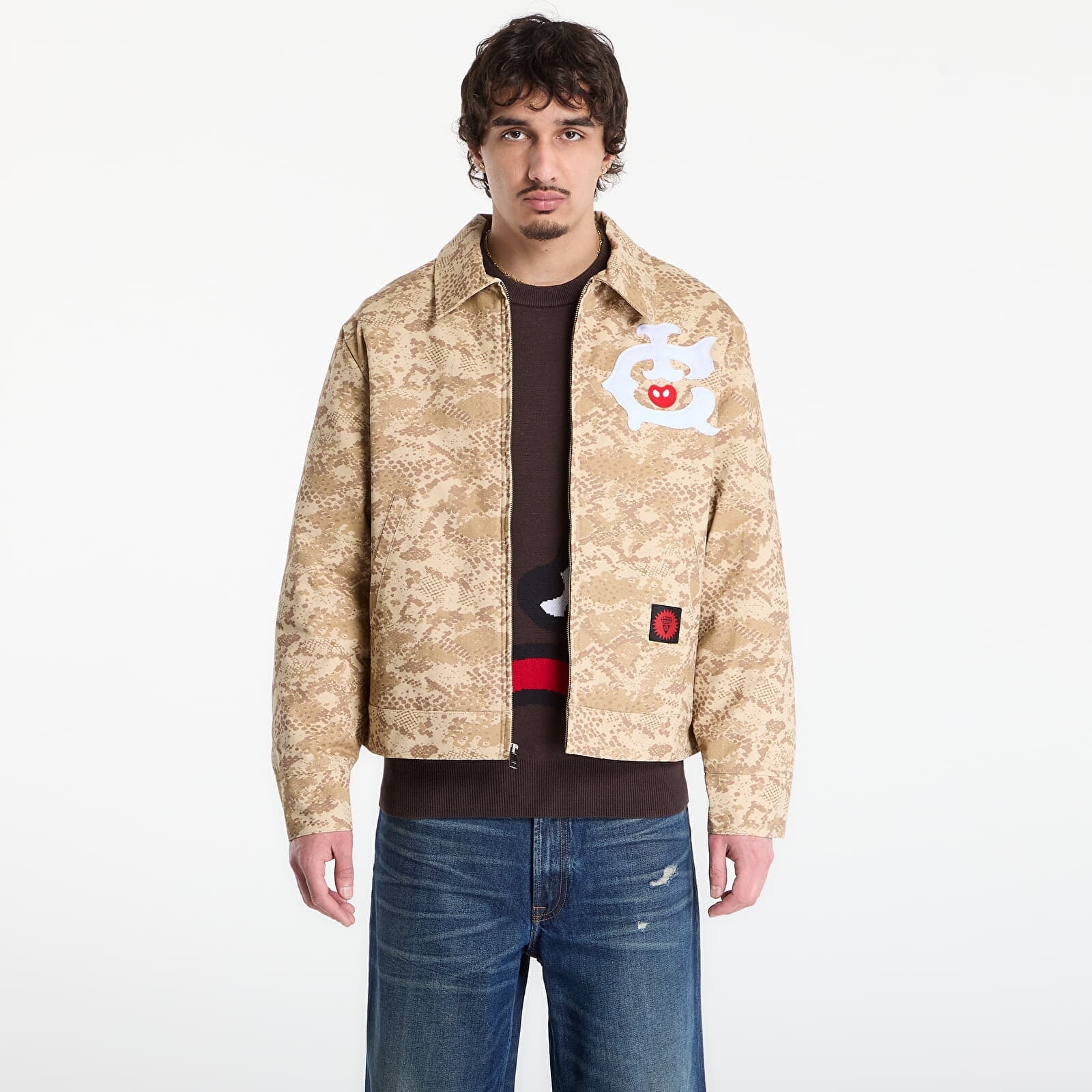 Bunda Billionaire Boys Club Icecream Snakeskin Quilted Work Jacket Light Brown L
