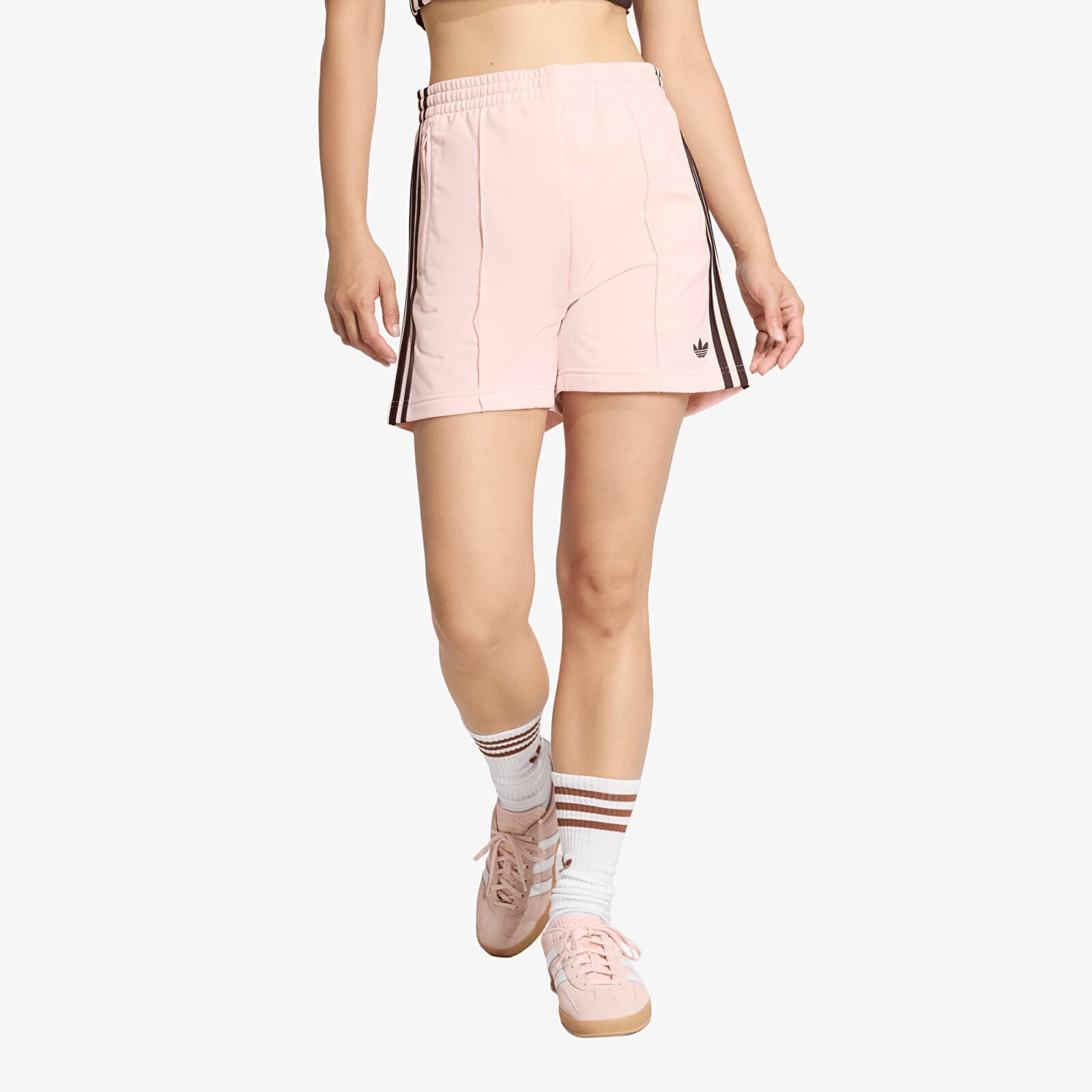 Šortky adidas Firebird Classic Shorts Sandy Pink/ Aurora Coffee M