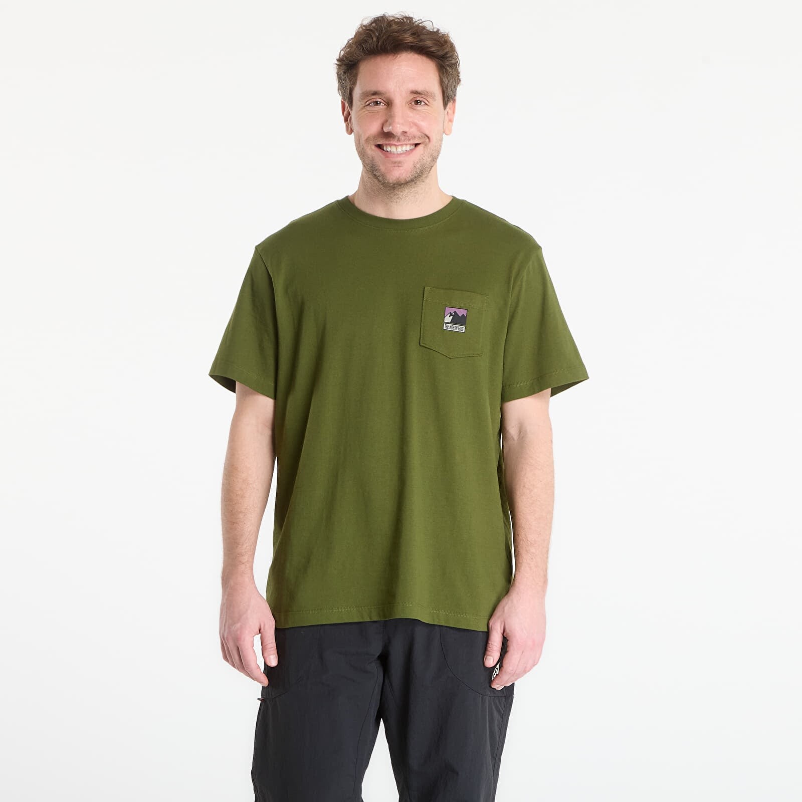 Tričko The North Face Mountain Logo Relaxed Short Sleeve Tee-Graphic Woodland Green XL