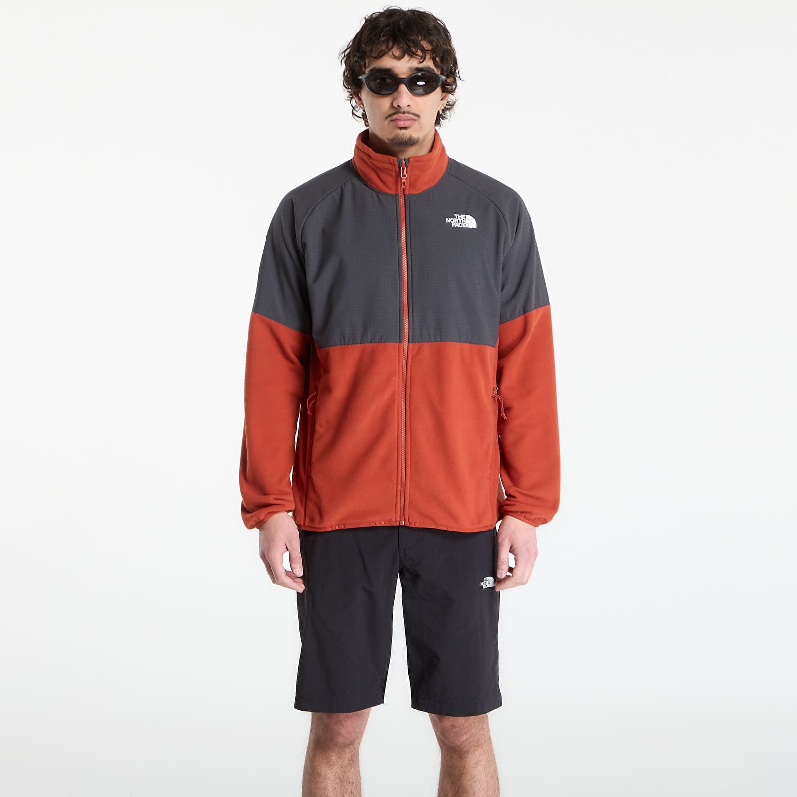 Bunda The North Face Glacier Heavyweight Full Zip Jacket Iron Clay/ Asphalt Grey S