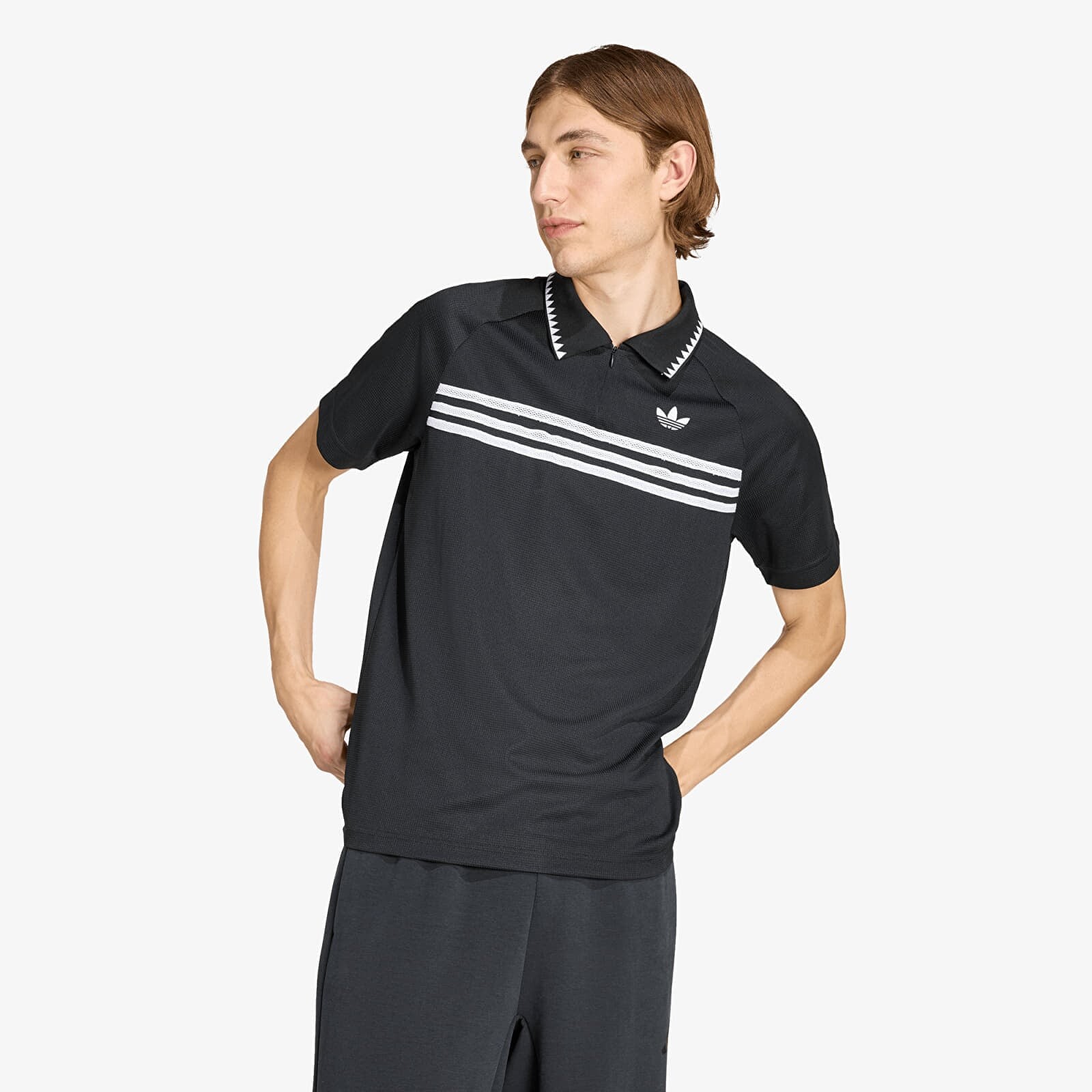 Tričko adidas Chest Stripes Slim Polo Black L