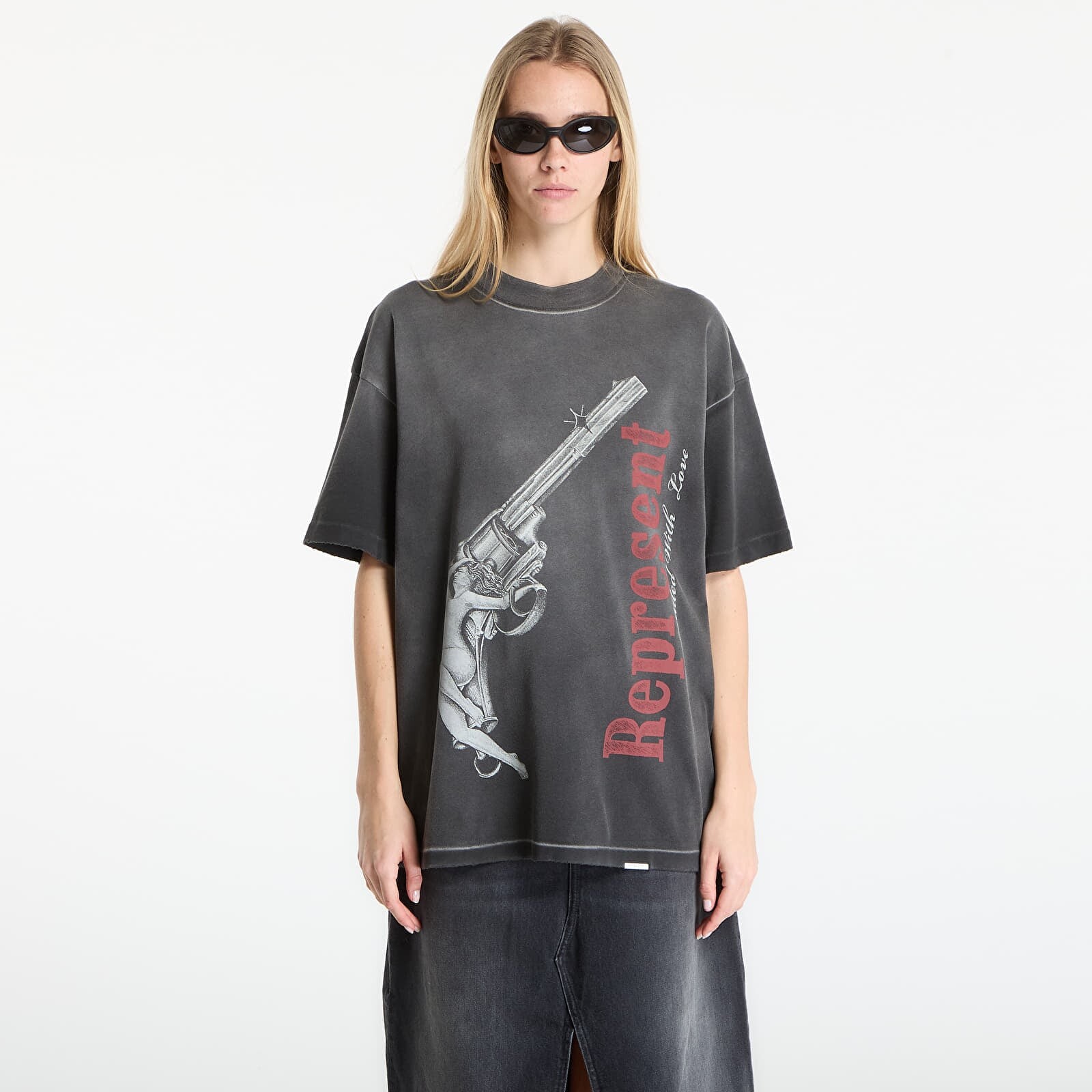 Tričko REPRESENT Loaded With Love T-Shirt UNISEX Stained Black M