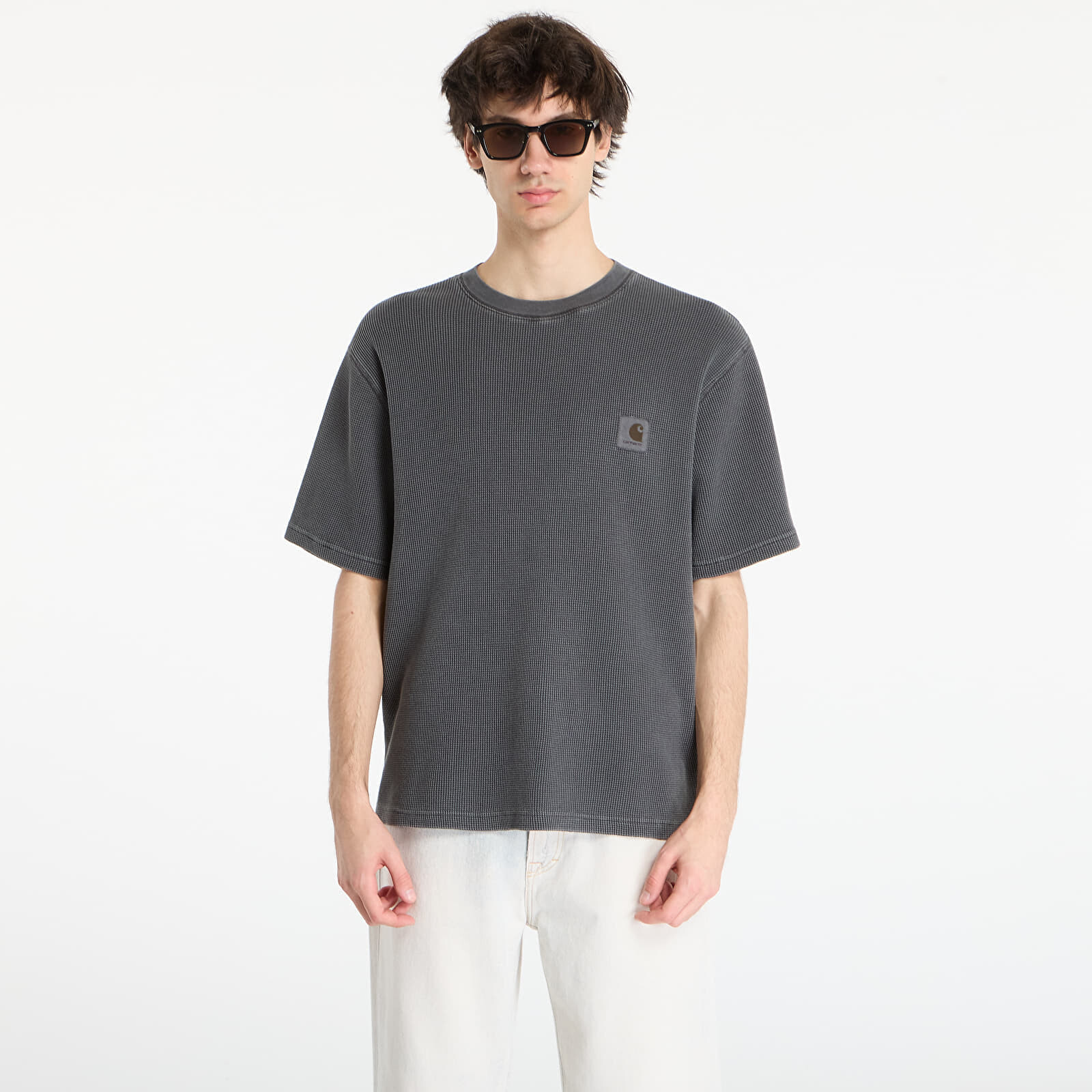 Tričko Carhartt WIP S/S Nelson Waffle T-Shirt UNISEX Black XXL