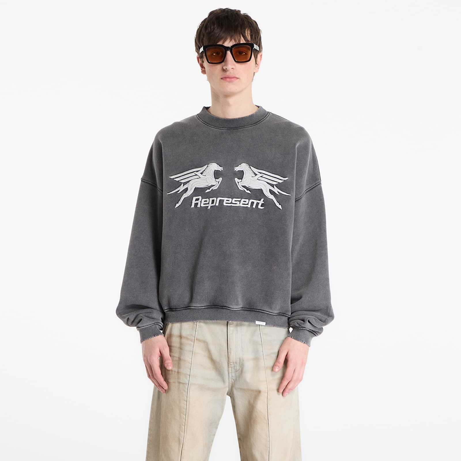 Tričko REPRESENT Pegasus Sweatshirt UNISEX Vintage Grey S