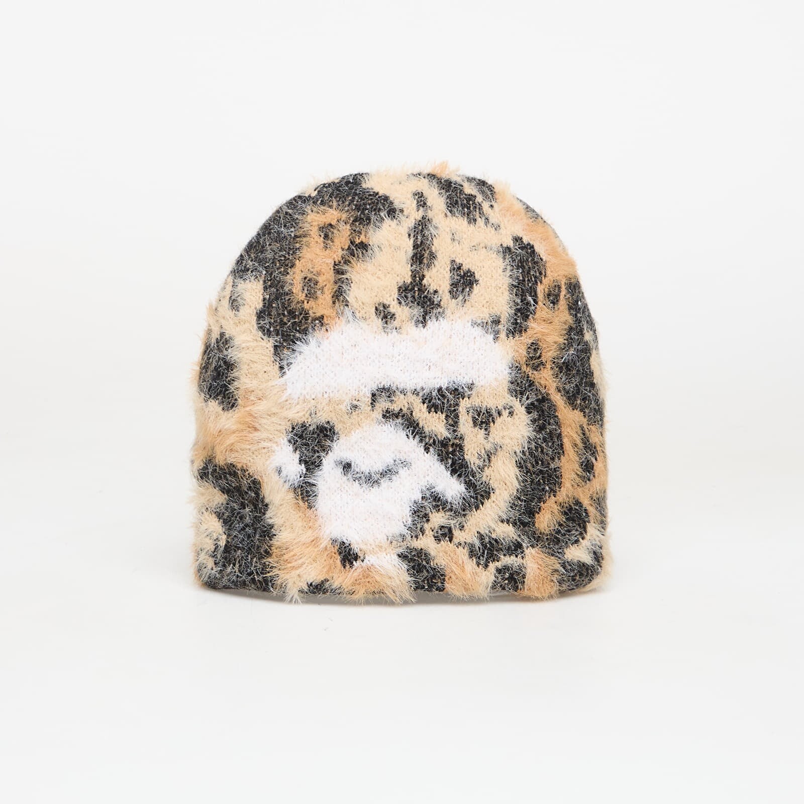 Čiapka A BATHING APE Wild Leopard Pattern Ape Face Knit Cap Beige Universal