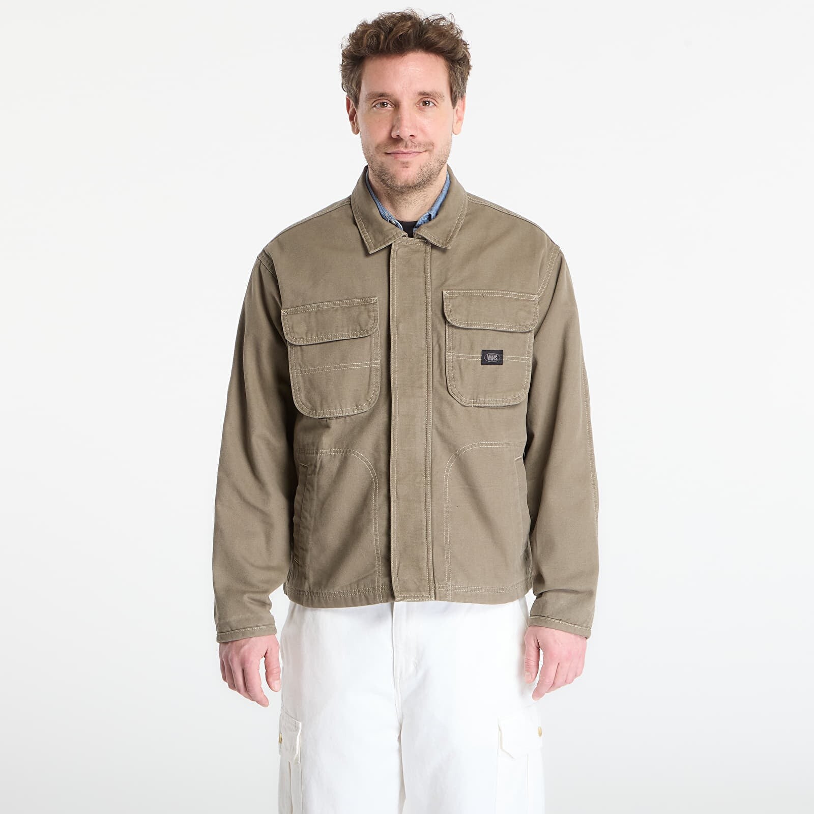 Bunda Vans Umber Pigment Canvas Jacket Aluminum M
