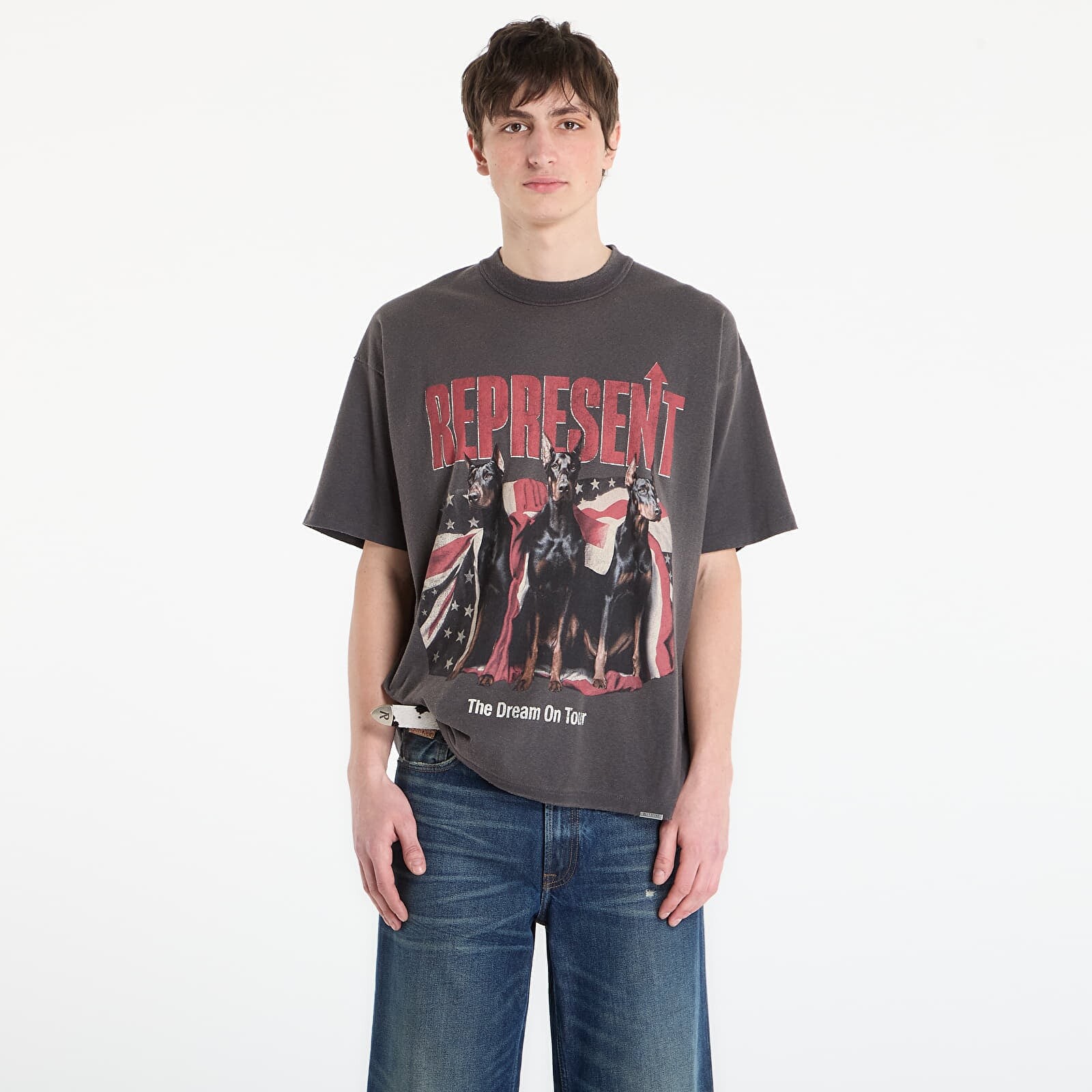 Tričko REPRESENT Dream On Tour T-Shirt UNISEX Sun Fade Grey M