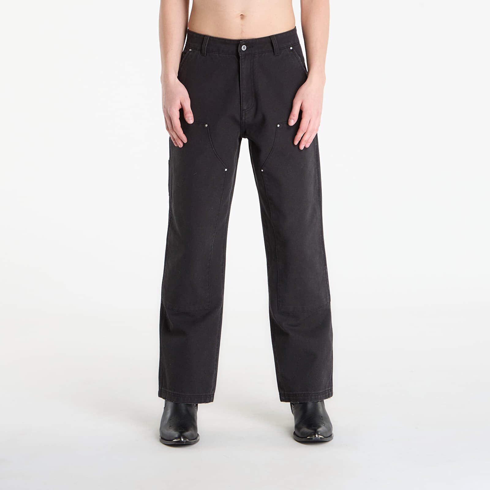 Kalhoty REPRESENT Worker Pant Washed Black M
