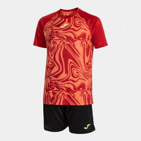 KIDS CAMP SET FLUOR CORAL-BLACK 4 (6XS)