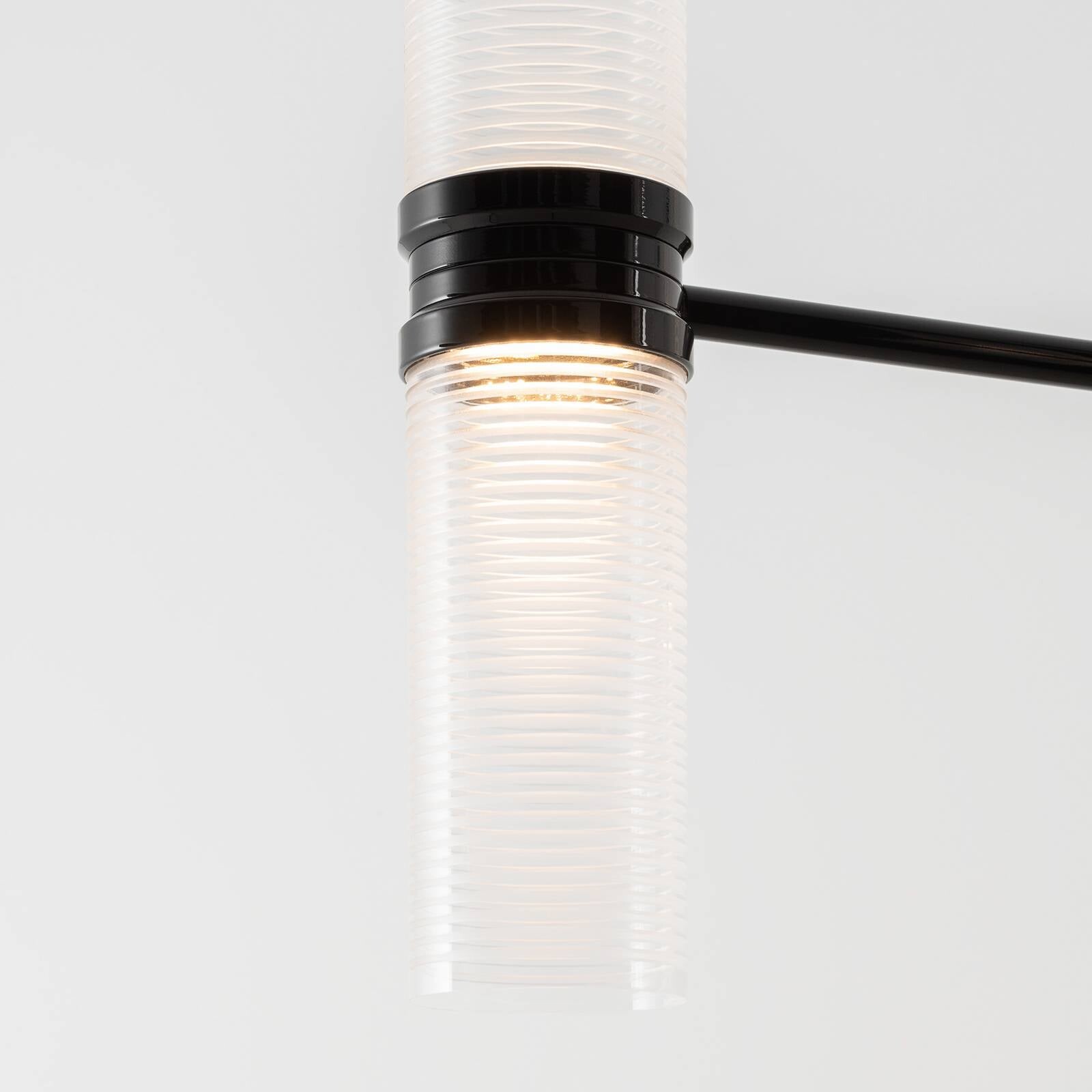 Artemide LED závesné svietidlo Zephyr Linear, čierna, dĺžka 160 cm