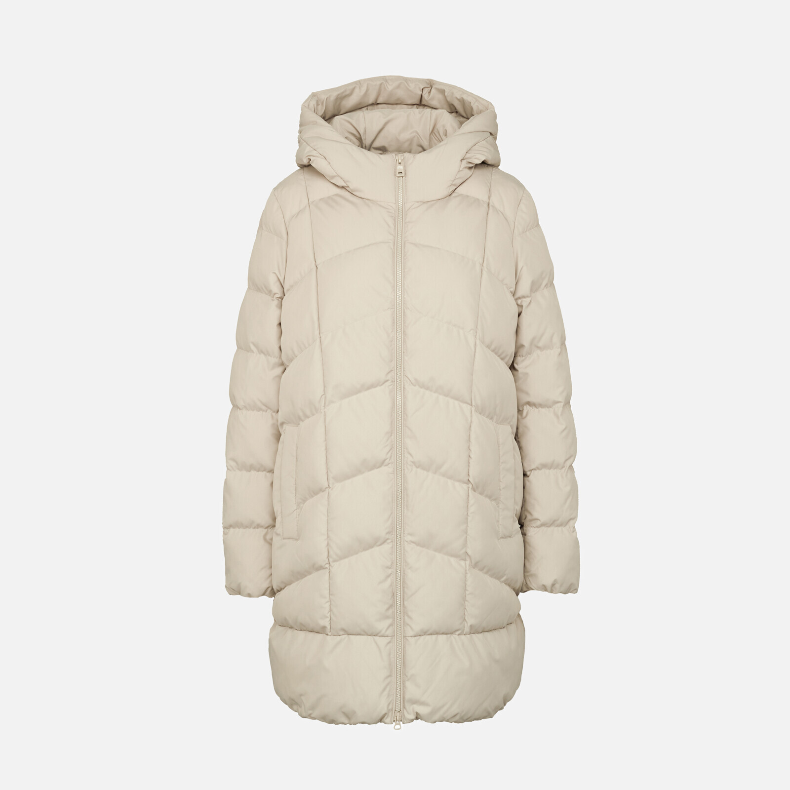 Beige Women's Quilted Jacket Geox Anylla - Women's