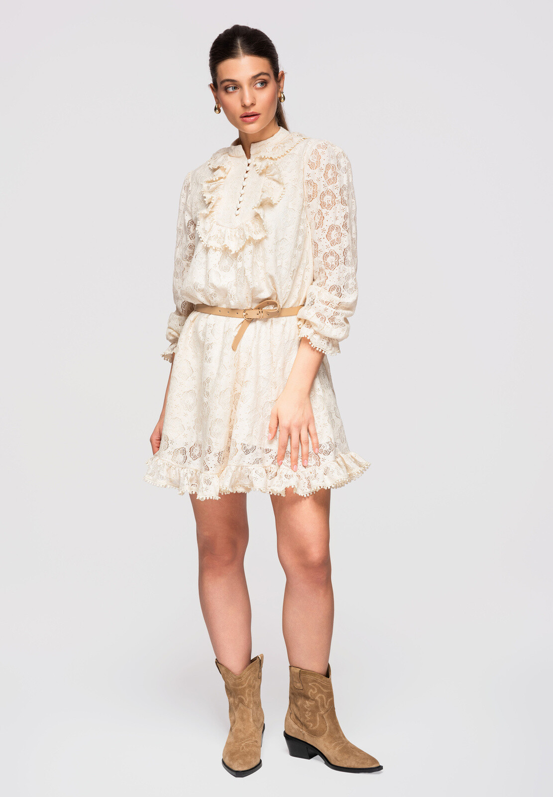 Elegantné merý koktejlové šaty