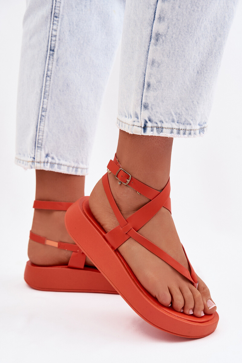 Dámske platformové žabky Boto Gelira oranžové