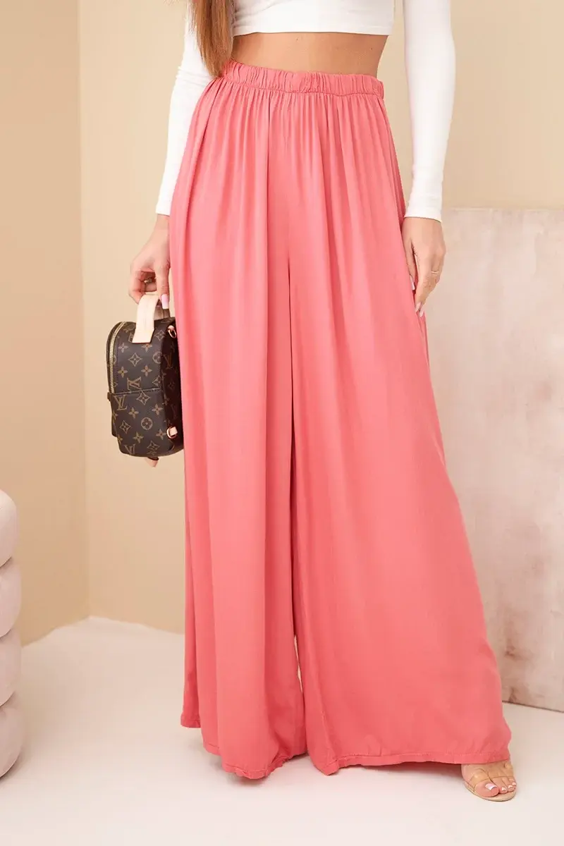 Kesi dámske viskózové nohavice s elastickým pásom