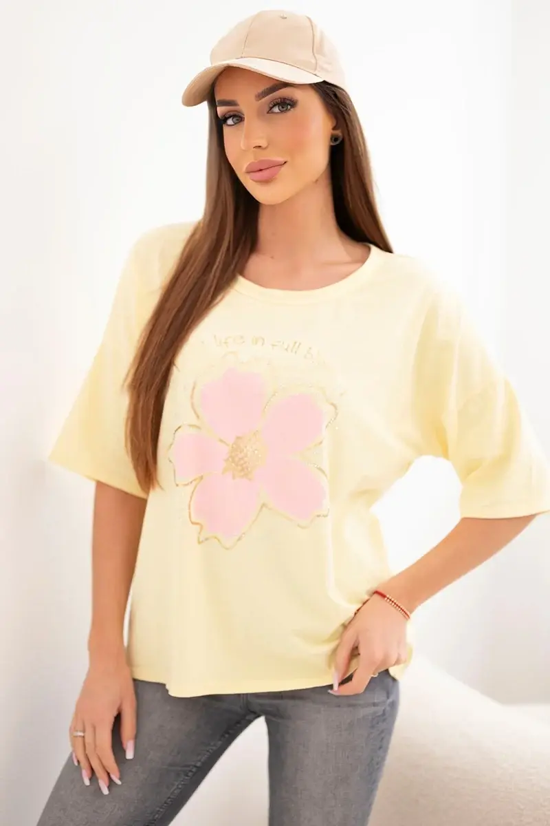 Oversize blúzka so vzorom kvetov