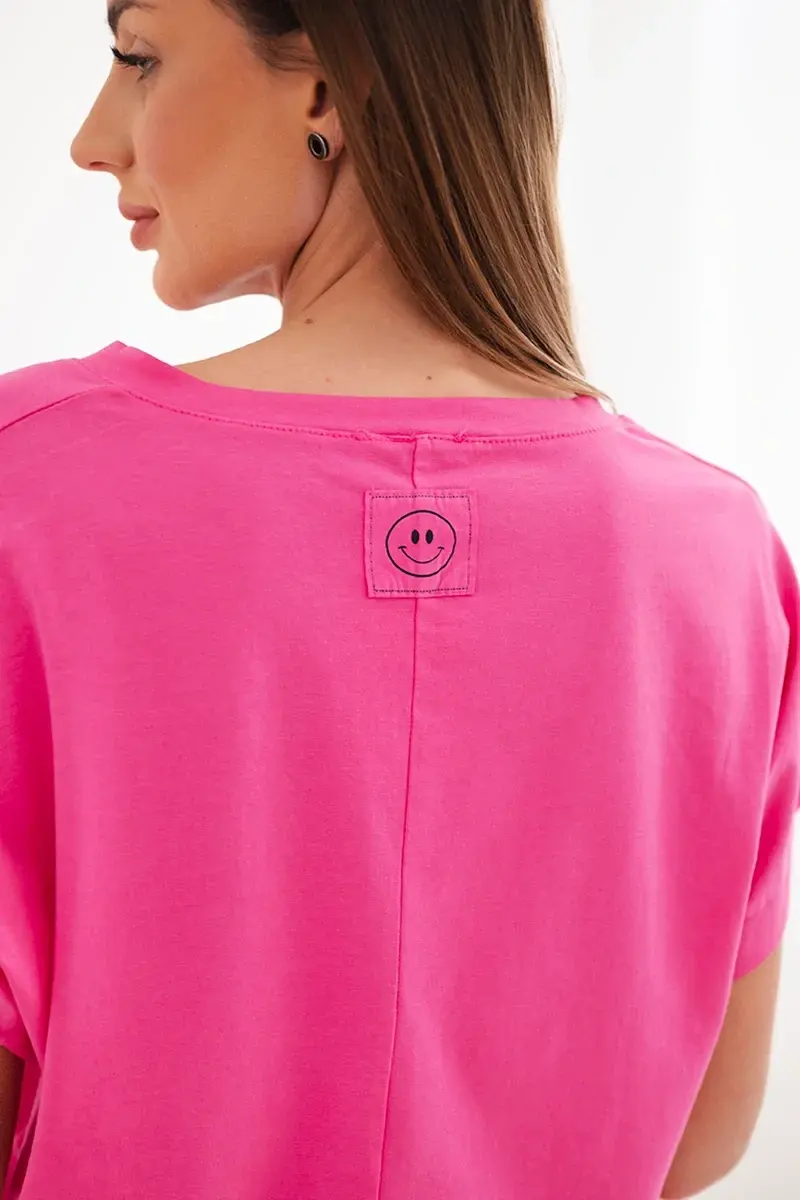 Dámska bavlnená blúzka s výstrihom do V