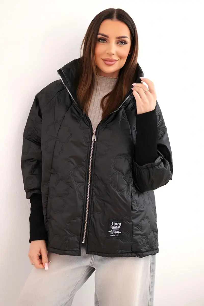 Kesi Włoski jarná prešívaná bunda s kvetinovým vzorom