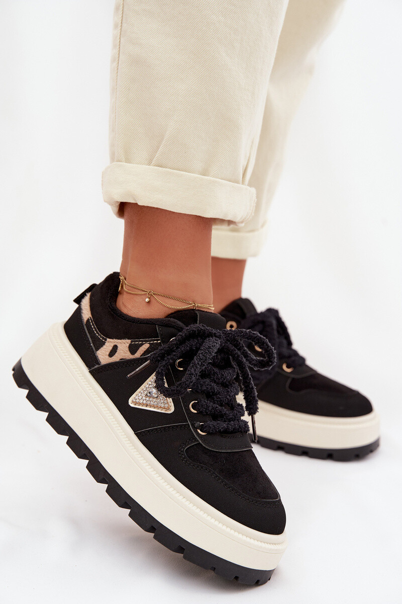 Dámske platformové tenisky Florinda čierne