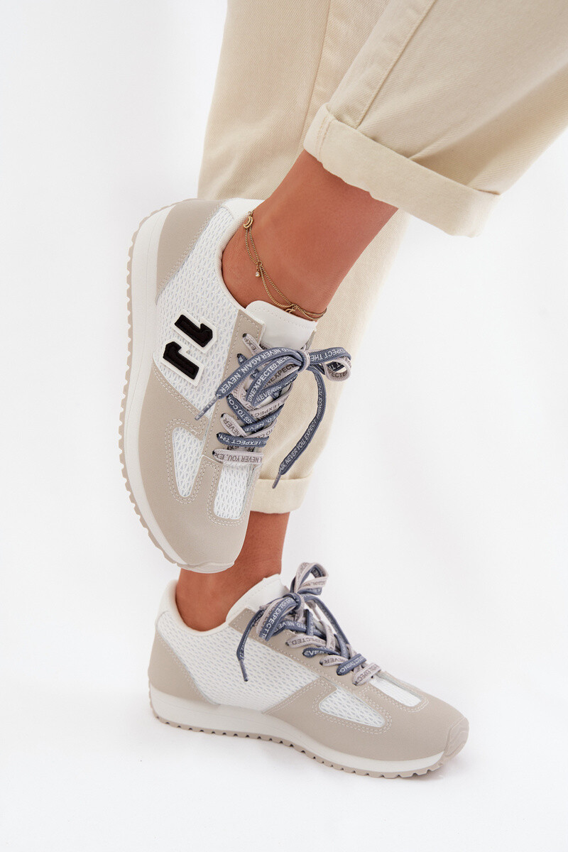 Dámske tenisky s ozdobným šnurovaním sivé Henira