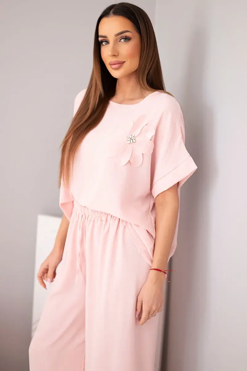 Dámsky viskózový set s kvetom, Kesi