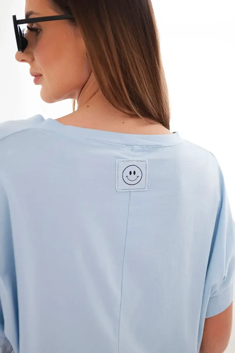 Kesi dámska bavlnená blúzka s V-výstrihom