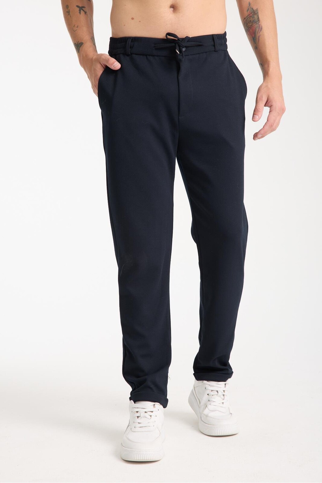 Pánske jogger nohavice, elastický pás, modré