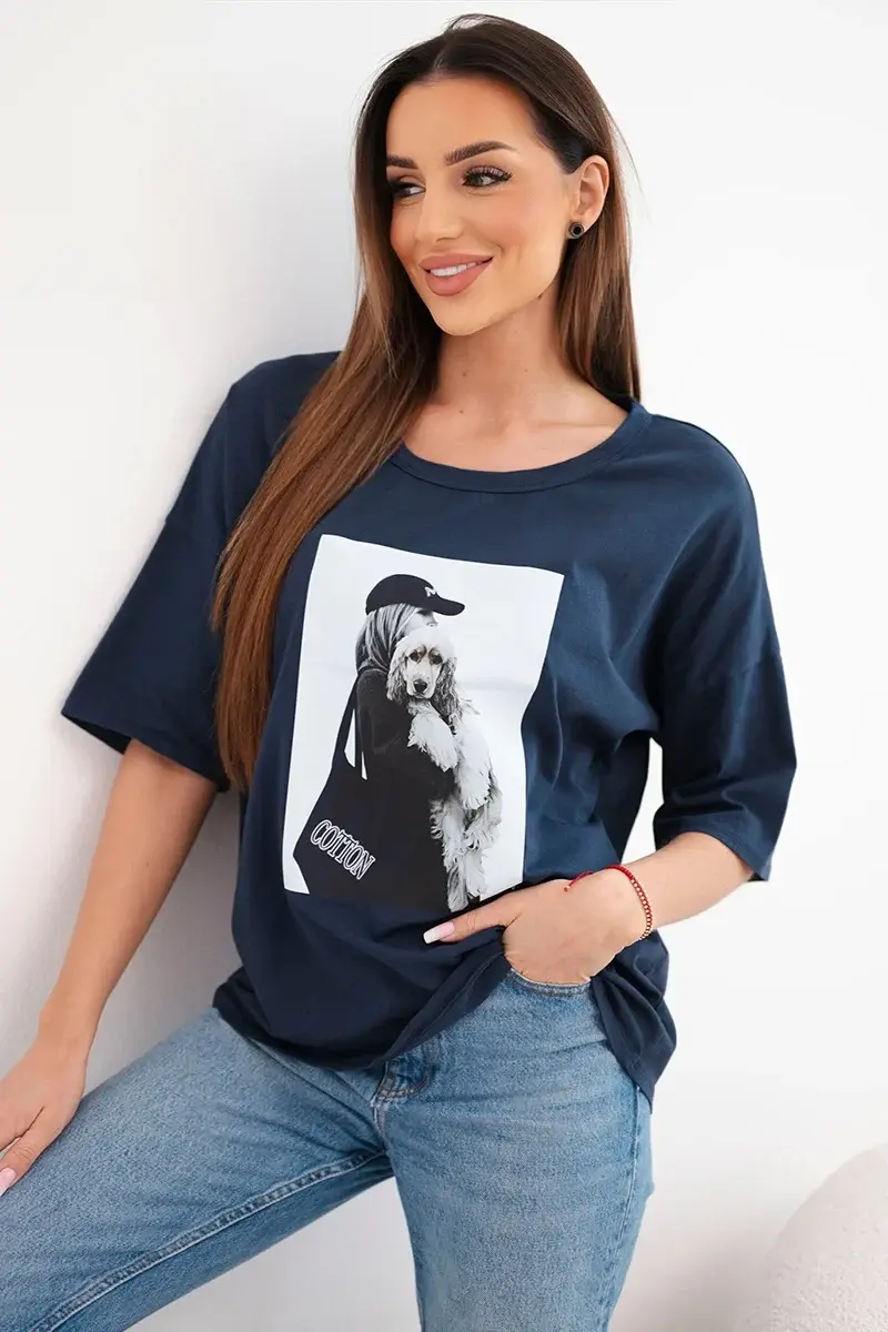 Kesi Włoski oversize bavlnené tričko