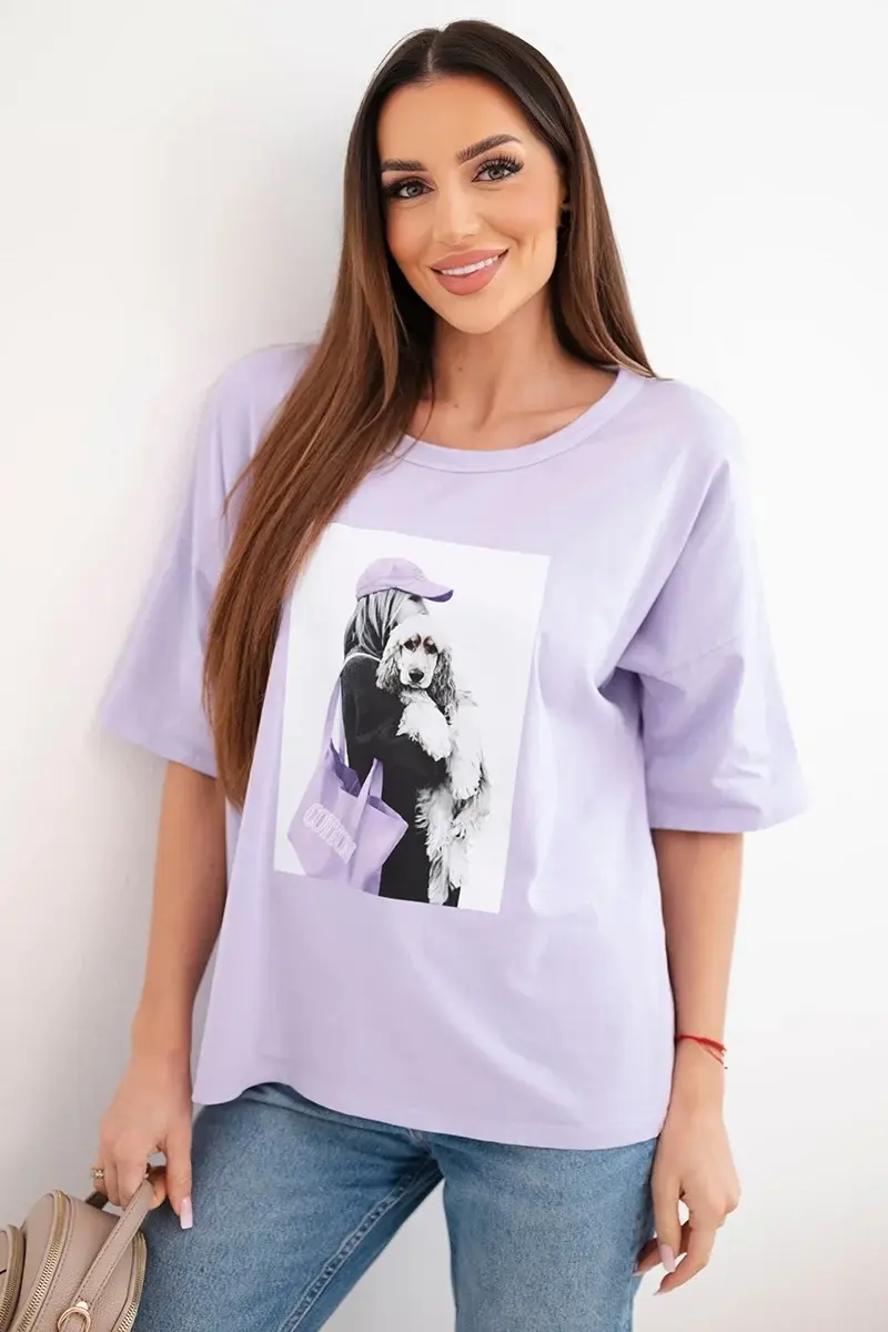 Kesi dámsky oversize bavlnený top s krátkym rukávom