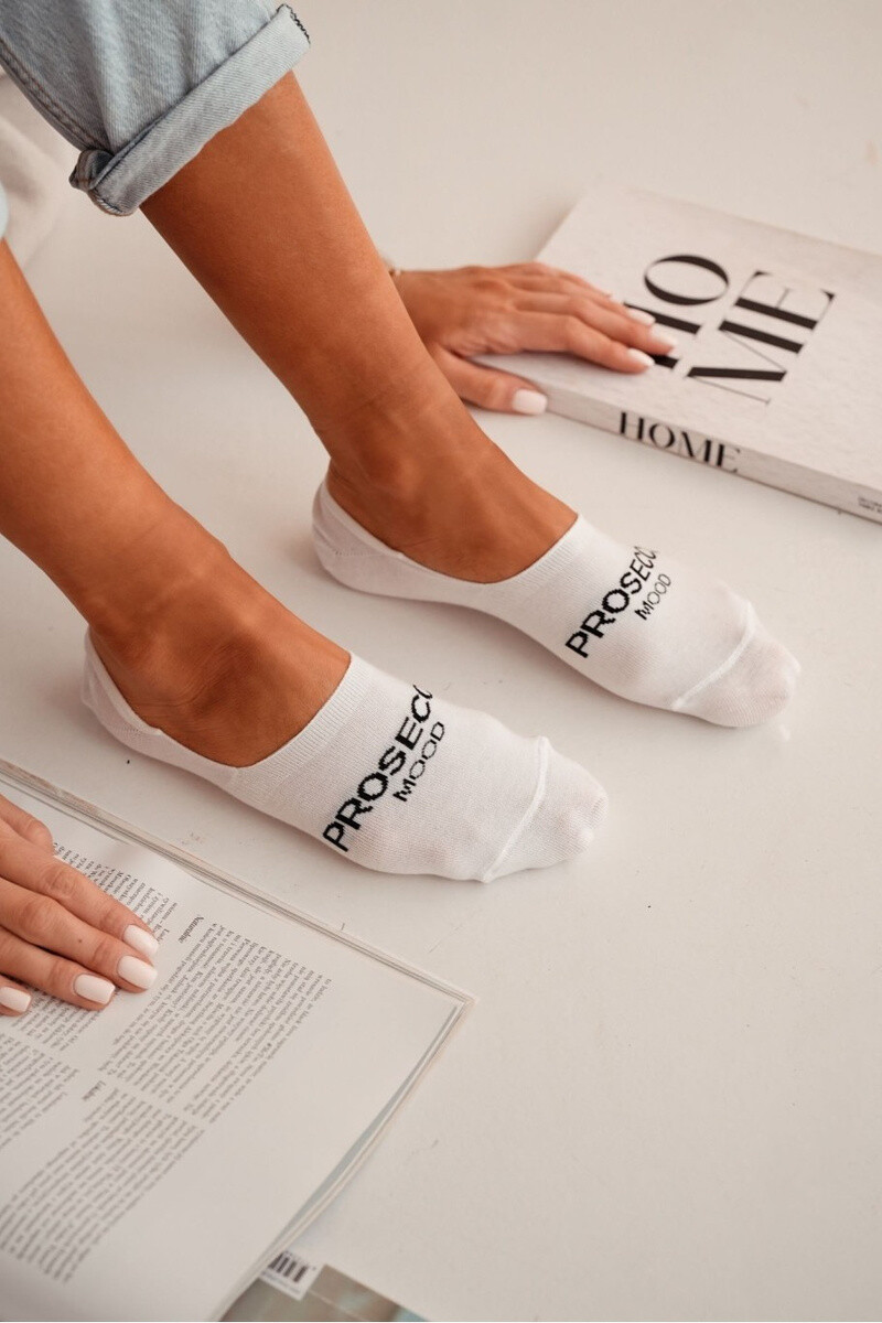Dámske mikro ponožky PROSECCO MOOD biele