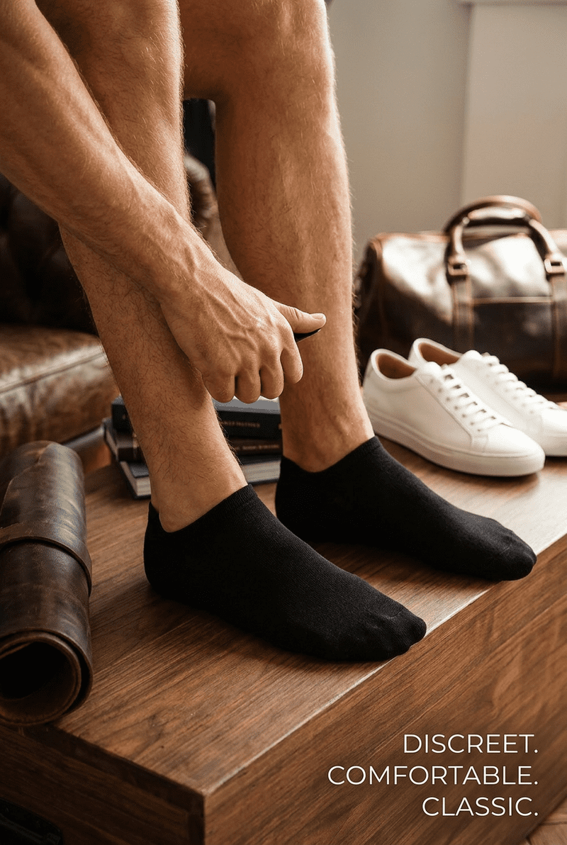 Čierne ultra tenké členkové ponožky Milena