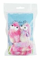 Hračka kočka Myš s dl.ocasem 33cm plyš mix barev 2ks
