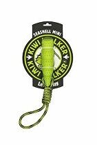 Hračka pes SEASHELL MINI, plov z TPR zelená Kiwi
