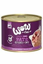 WOW Cat konzerva Senior Paté drůbež s kachnou 200g