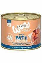 WOW Cat konzerva Adult Paté kuře s lososem 200g