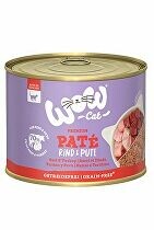 WOW Cat konzerva Adult Paté hovězí s krocanem 200g